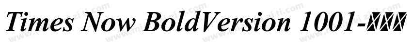 Times Now BoldVersion 1001字体转换